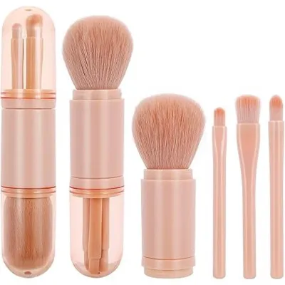 Portable 4 in 1 Travel Mini Facial Makeup Brush Tools Set